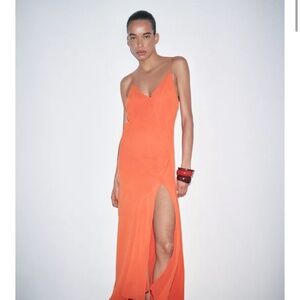 Zara strappy georgette dress